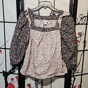 Carolina Belle Montreal Floral Blouse Size‎ Small NWT